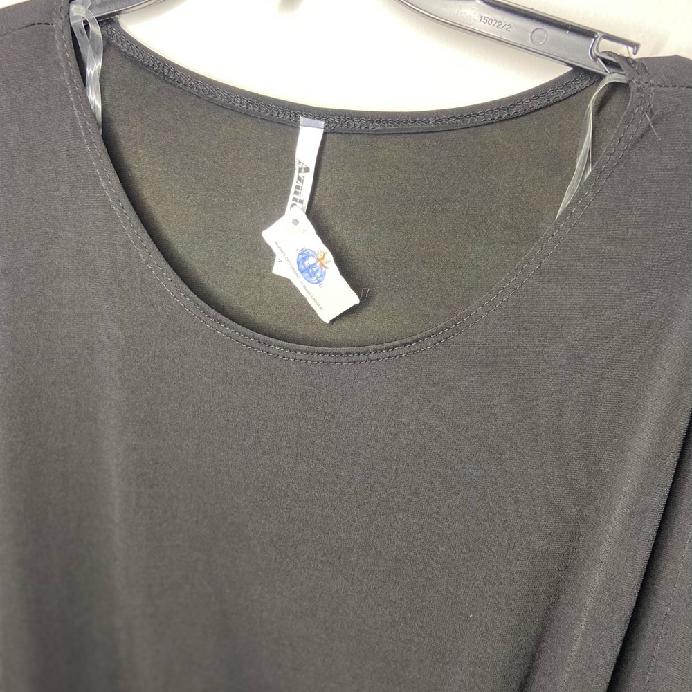 Black Tie Front Relaxed Short Sleeve T-Shirt - Picture 5 of 7
